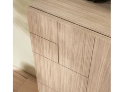 Discount Herdasa Sapateiro/Móvel organização - H87cm x L90cm x P27cm nogueira clara pernas - Bergen Preto