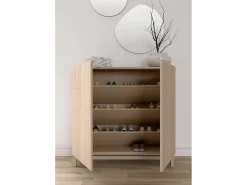 Discount Herdasa Sapateiro/Móvel organização - H90cm x L90cm x P27cm nogueira clara - Copenhague Natural claro