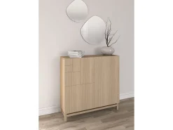 Discount Herdasa Sapateiro/Móvel organização - H90cm x L90cm x P27cm nogueira clara - Copenhague Natural claro