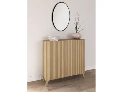 Herdasa Sapateiro/Móvel organização - H87cm x L90cm x P27cm chêne portas impression serrado - Sunne^ Móvel De Arrumação|Sapateira