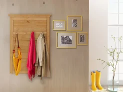 Loft24 Sasha | Painel de parede com 4 ganchos em madeira branca^ Cabide De Pé