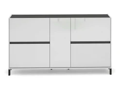 Móvel De Arrumação|Sapateira*Dmora ScarpierEm Darnautovi, Suporte para sapatos, Armário de entrada multiusos, Armário para calçados, Made in Italy, 169x25h94 cm, brilhante Branco