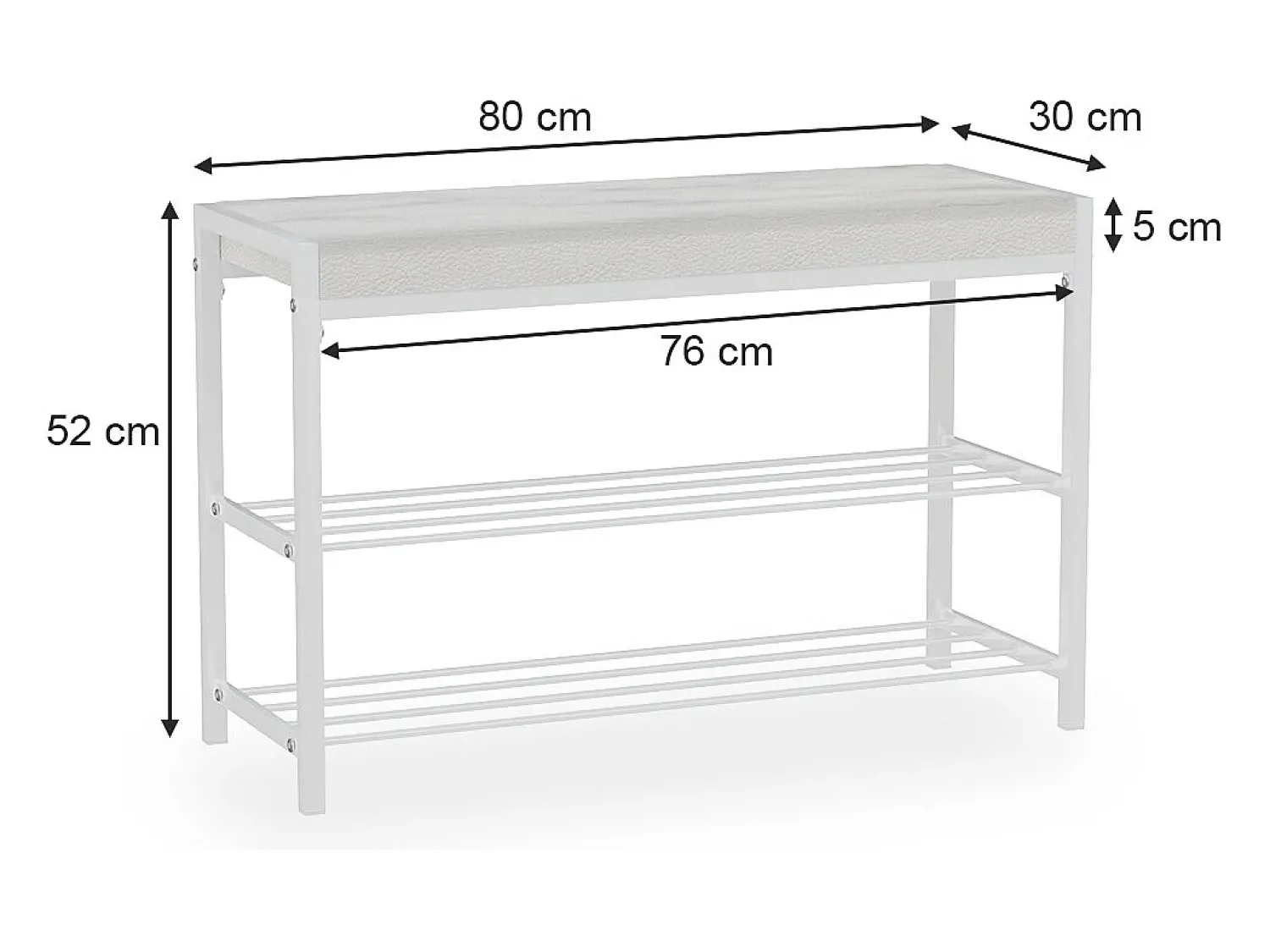 Online Vicco Schuhbank 80x30x52 borneo Branco