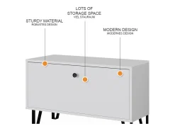 Móvel De Arrumação|Sapateira*Vicco Schuhbank 80x35.1x46 siri Branco