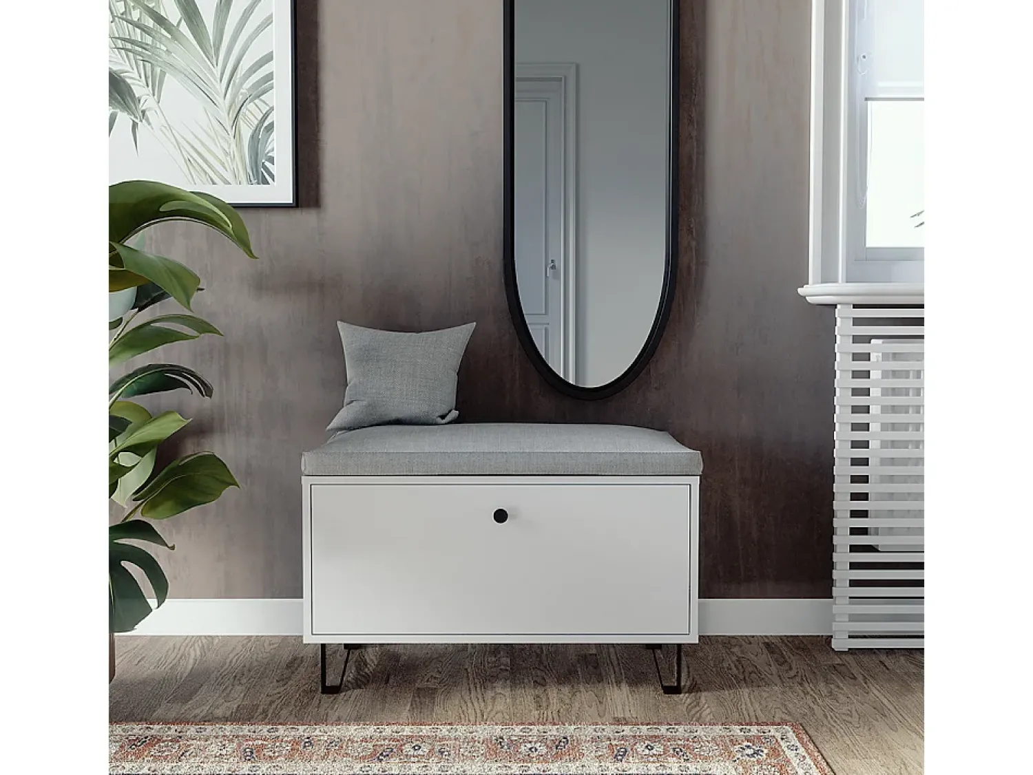 Móvel De Arrumação|Sapateira*Vicco Schuhbank 80x35.1x46 siri Branco