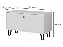 Móvel De Arrumação|Sapateira*Vicco Schuhbank 80x35.1x46 siri Branco