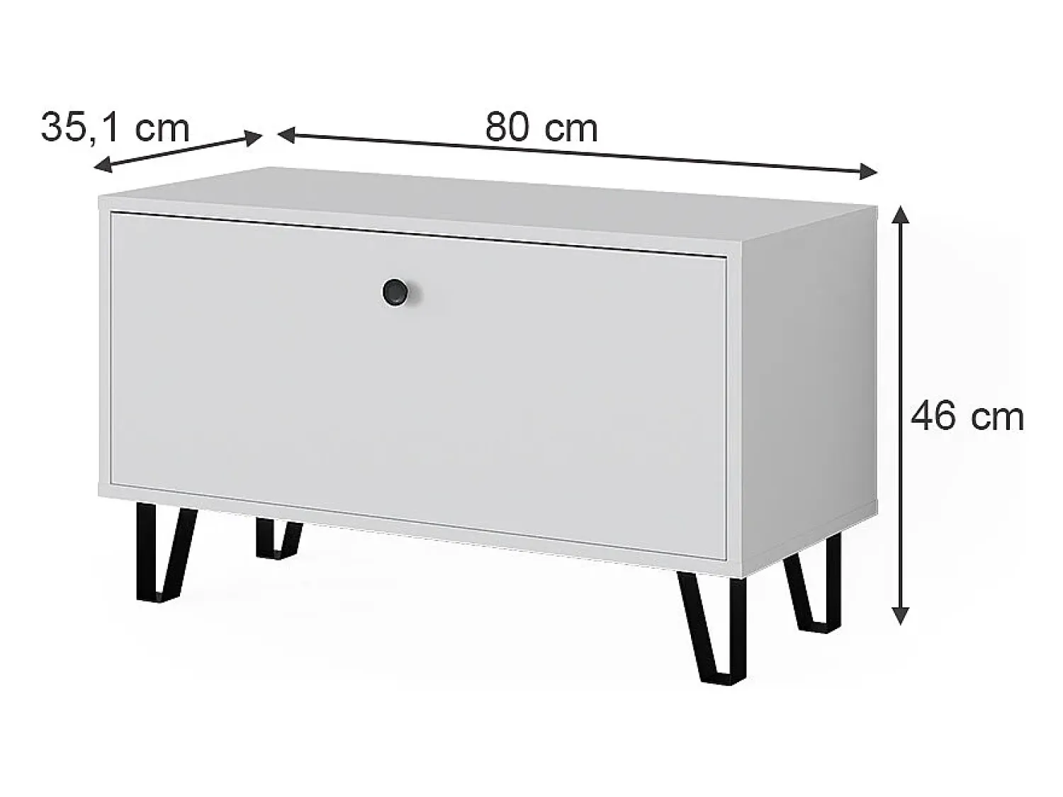 Móvel De Arrumação|Sapateira*Vicco Schuhbank 80x35.1x46 siri Branco