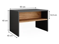 Móvel De Arrumação|Sapateira*Vicco Schuhbank carvalho antracite/goldkraft 60x40x60 orlando Cinza antracite