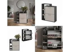 Vicco Schuhkipper antracite/creio 80x24.2x90 orlando^ Móvel De Arrumação|Sapateira