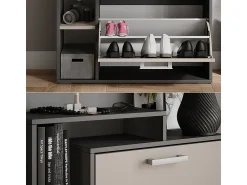 Vicco Schuhkipper antracite/creio 80x24.2x90 orlando^ Móvel De Arrumação|Sapateira