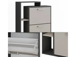Móvel De Arrumação|Sapateira*Vicco Schuhkipper antracite/creio 80x24.2x128.3 orlando Cinza antracite