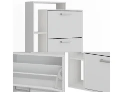 Móvel De Arrumação|Sapateira|Vicco Schuhkipper 80x24.2x166.1 orlando Branco