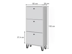 Móvel De Arrumação|Sapateira*Vicco Schuhkipper 130x26x60 siri Branco