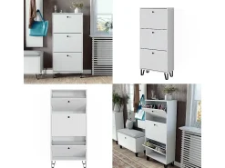 Móvel De Arrumação|Sapateira*Vicco Schuhkipper 130x26x60 siri Branco