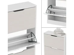 Móvel De Arrumação|Sapateira*Vicco Schuhkipper / brilhante 59x22x137 luca Branco