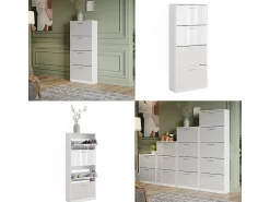 Móvel De Arrumação|Sapateira*Vicco Schuhkipper / brilhante 59x22x137 gizmo Branco