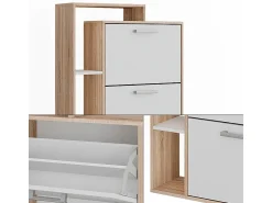 Vicco Schuhkipper /sonoma 80x24.2x166.1 orlando^ Móvel De Arrumação|Sapateira