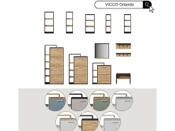 Vicco Schuhkipper /sonoma 80x24.2x166.1 orlando^ Móvel De Arrumação|Sapateira