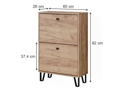 Vicco Schuhkipper carvalho goldkraft 60x26x92 siri^ Móvel De Arrumação|Sapateira
