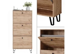 Discount Vicco Schuhkipper carvalho goldkraft 130x26x60 siri Natural escuro