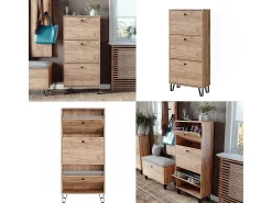 Discount Vicco Schuhkipper carvalho goldkraft 130x26x60 siri Natural escuro