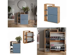 Móvel De Arrumação|Sapateira*Vicco Schuhkipper carvalho goldkraft/ 80x24.2x90 orlando Azul
