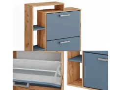 Móvel De Arrumação|Sapateira*Vicco Schuhkipper carvalho goldkraft/ 80x24.2x90 orlando Azul