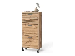 Móvel De Arrumação|Sapateira*Vicco Schuhkipper carvalho wotan 62x25.1x130 amber Natural escuro