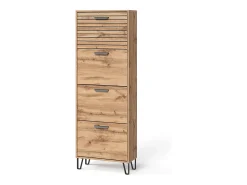 Móvel De Arrumação|Sapateira|Vicco Schuhkipper carvalho wotan 60x25.1x168 amber Natural escuro