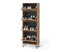 Móvel De Arrumação|Sapateira|Vicco Schuhkipper carvalho wotan 60x25.1x168 amber Natural escuro