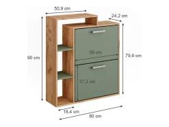 Hot Vicco Schuhkipper carvalho/ goldkraft 80x24.2x90 orlando Verde