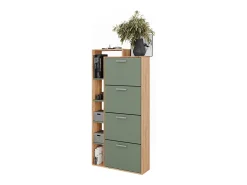 Móvel De Arrumação|Sapateira|Vicco Schuhkipper carvalho/ goldkraft 80x24.2x166.1 orlando Verde