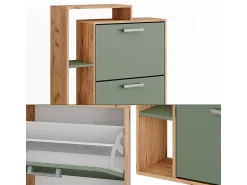 Vicco Schuhkipper carvalho/ goldkraft 80x24.2x128.3 orlando^ Móvel De Arrumação|Sapateira