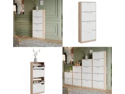 Móvel De Arrumação|Sapateira|Vicco Schuhkipper sonoma/branco 59x22x137 gizmo Natural claro