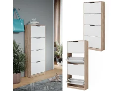 Móvel De Arrumação|Sapateira|Vicco Schuhkipper sonoma/branco 59x22x137 luca Natural claro