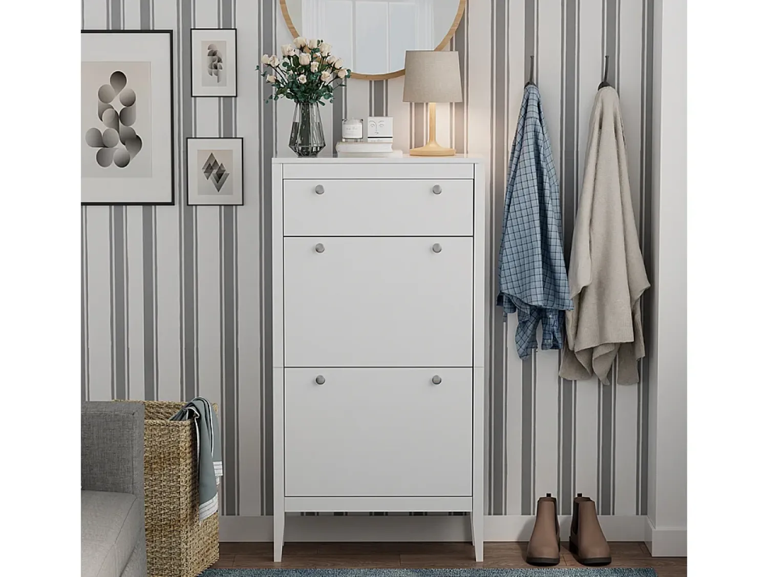 Vicco Schuhschrank 60x23.5x115 aron^ Móvel De Arrumação|Sapateira