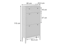 Vicco Schuhschrank 60x23.5x115 aron^ Móvel De Arrumação|Sapateira
