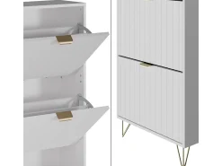 Outlet Vicco Schuhschrank 60x23.5x128.5 helge Branco