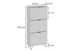 Outlet Vicco Schuhschrank 60x23.5x128.5 helge Branco
