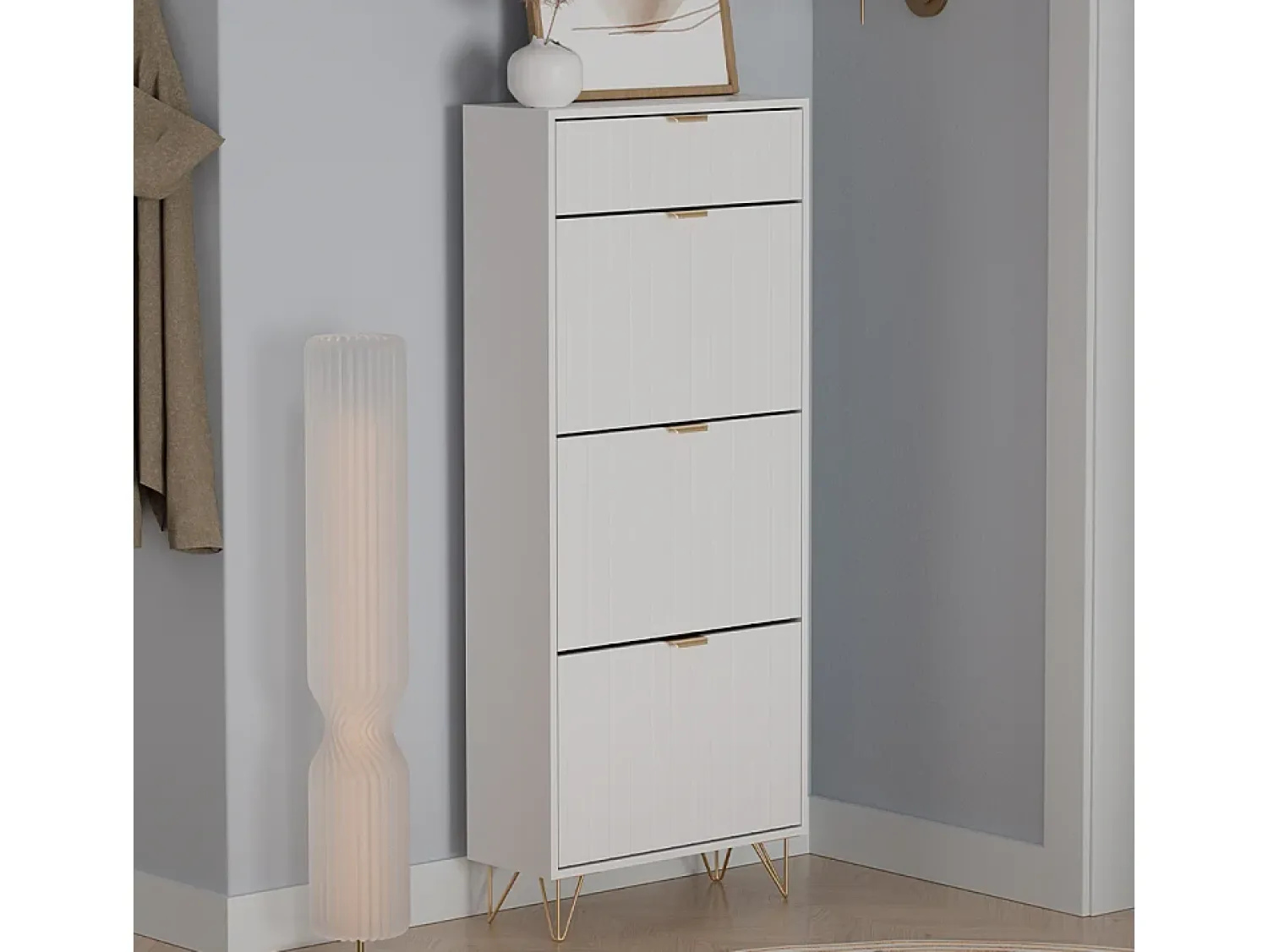Discount Vicco Schuhschrank 60x23.5x145 helge Branco