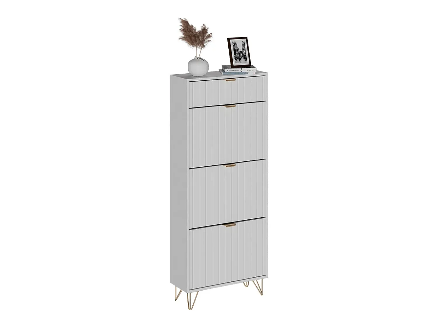 Discount Vicco Schuhschrank 60x23.5x145 helge Branco
