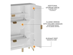 Vicco Schuhschrank 108x23.5x107.5 helge^ Móvel De Arrumação|Sapateira