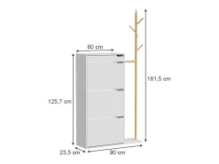 Sale Vicco Schuhschrank 90x30x181.5 ivo Branco