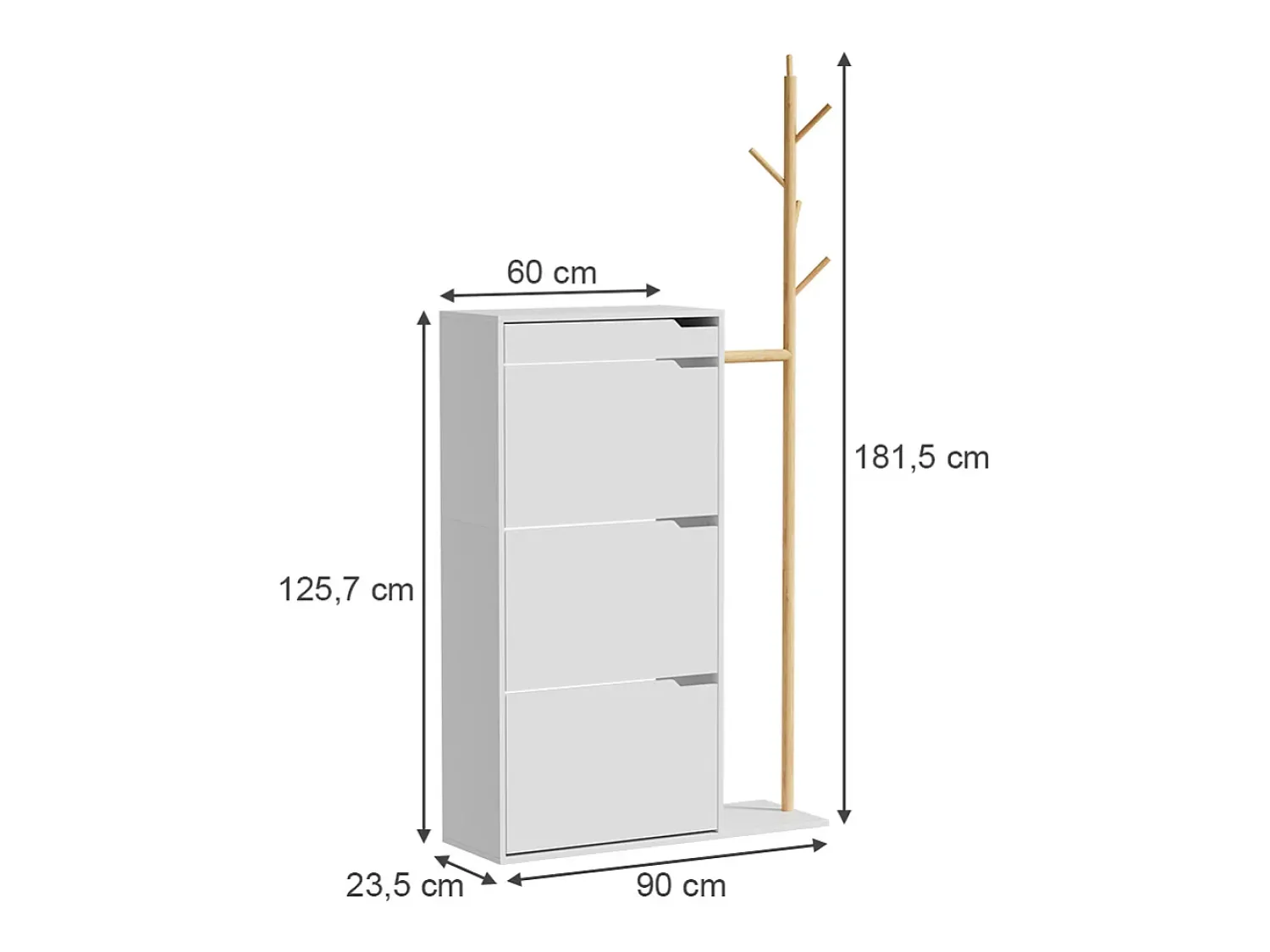 Sale Vicco Schuhschrank 90x30x181.5 ivo Branco