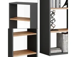 Prateleira*Vicco Schuhschrank carvalho antracite/goldkraft 40x24x80.1 orlando Cinza antracite