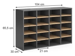 Móvel De Arrumação|Sapateira*Vicco Schuhschrank carvalho goldkraft 104x33x65.5 lysander Natural escuro