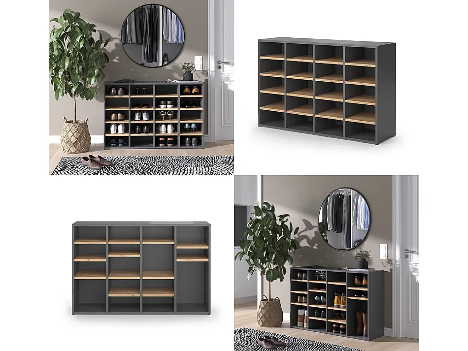 Móvel De Arrumação|Sapateira*Vicco Schuhschrank carvalho goldkraft 104x33x65.5 lysander Natural escuro
