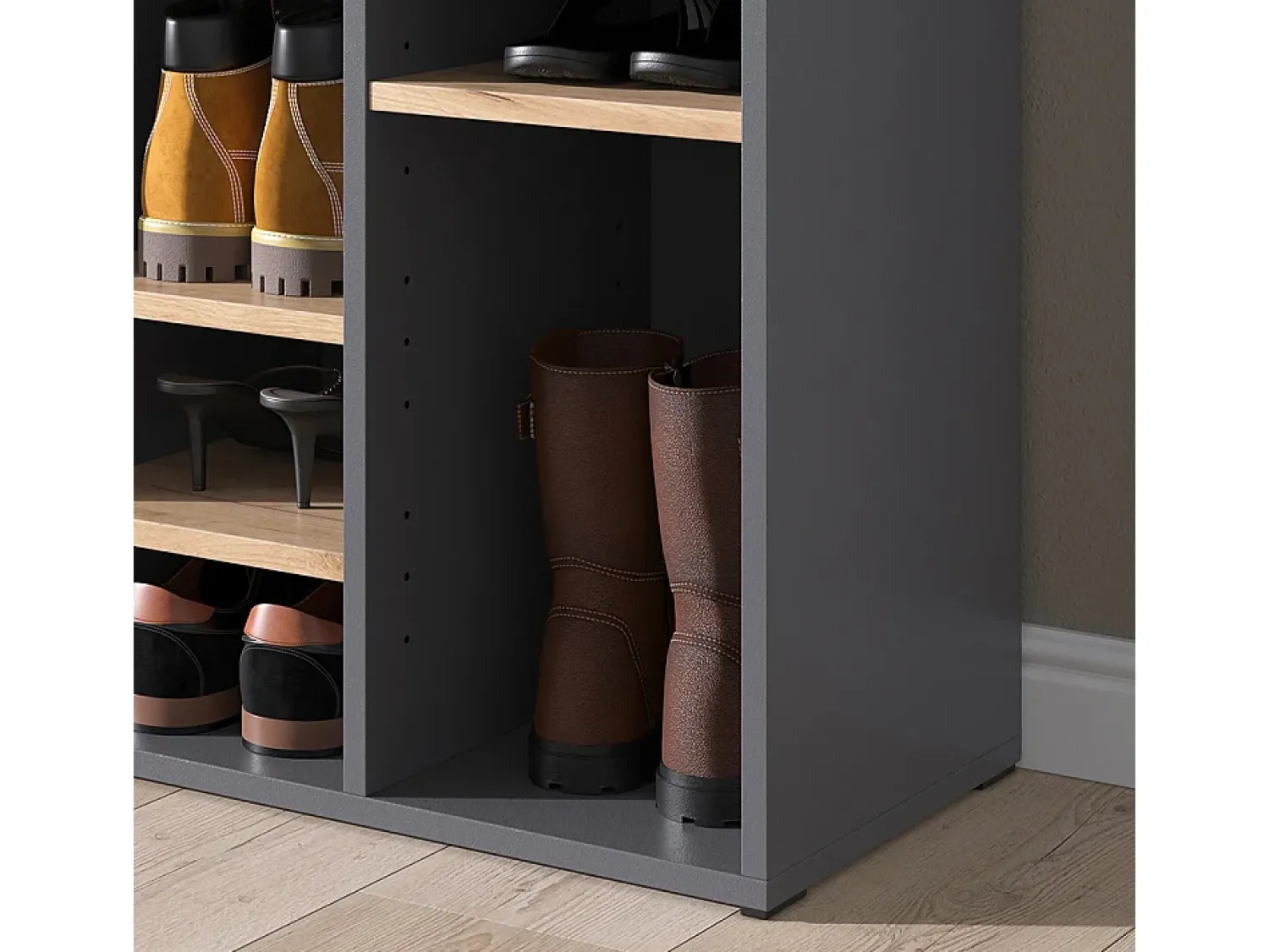 Móvel De Arrumação|Sapateira*Vicco Schuhschrank carvalho goldkraft 104x33x65.5 lysander Natural escuro