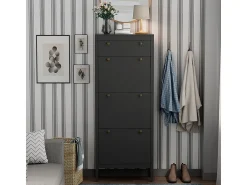 Móvel De Arrumação|Sapateira*Vicco Schuhschrank 60x23.5x153 aron Preto