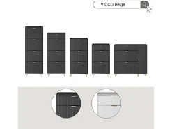 Outlet Vicco Schuhschrank 108x23.5x107.5 helge Preto